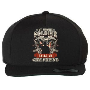 My Favorite Soldier Calls Me Friend Proud Army Family Meaningful Gift Wool Snapback Cap