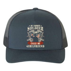 My Favorite Soldier Calls Me Friend Proud Army Family Meaningful Gift Yupoong Adult 5-Panel Trucker Hat