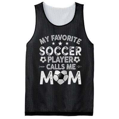 My Favorite Soccer Player Calls Me Mom Mother's Day Mesh Reversible Basketball Jersey Tank