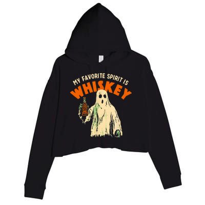 My Favorite Spirit Is Whiskey Crop Fleece Hoodie