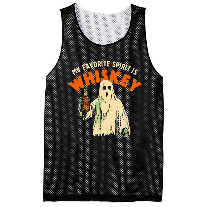 My Favorite Spirit Is Whiskey Mesh Reversible Basketball Jersey Tank