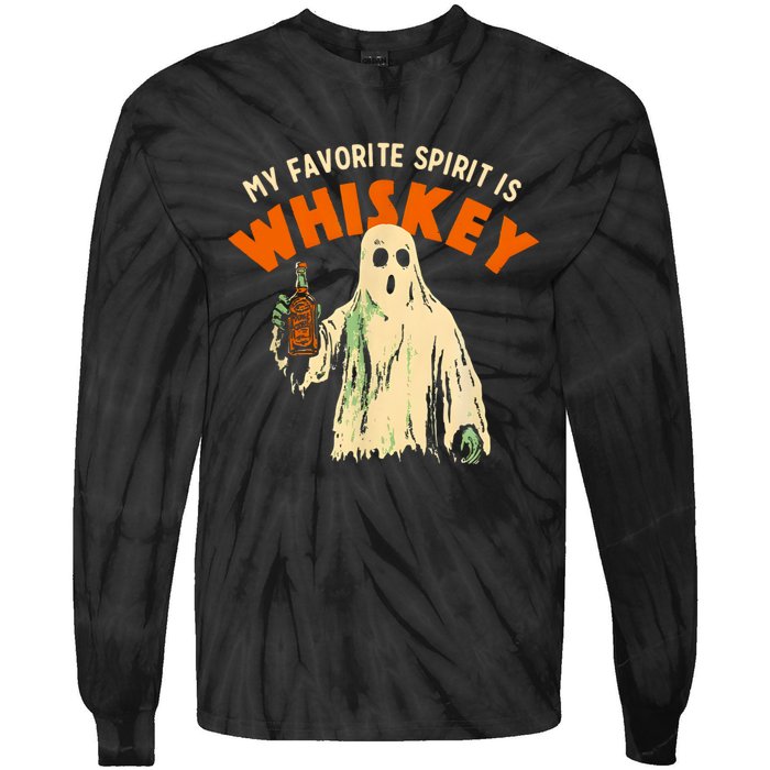 My Favorite Spirit Is Whiskey Tie-Dye Long Sleeve Shirt