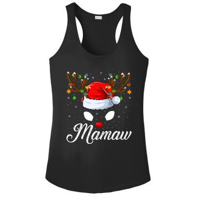 Matching Family Santa Hat Mamaw Reindeer Christmas Gift Ladies PosiCharge Competitor Racerback Tank