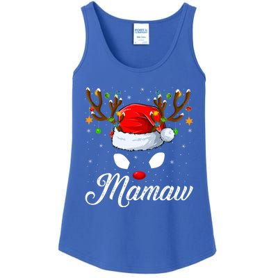 Matching Family Santa Hat Mamaw Reindeer Christmas Gift Ladies Essential Tank