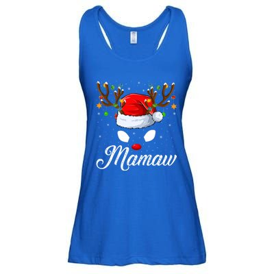 Matching Family Santa Hat Mamaw Reindeer Christmas Gift Ladies Essential Flowy Tank