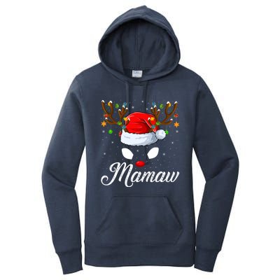 Matching Family Santa Hat Mamaw Reindeer Christmas Gift Women's Pullover Hoodie