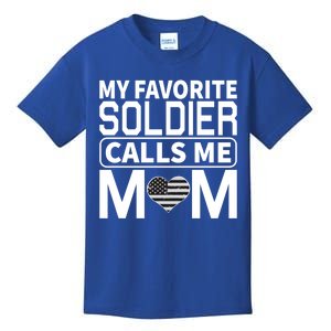 My Favorite Soldier Calls Me Mom Proud Army Mom Gift Kids T-Shirt