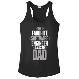 My Favorite Software Engineer Calls Me Dad Gift Ladies PosiCharge Competitor Racerback Tank