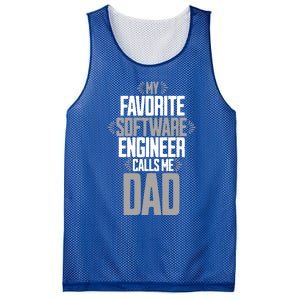 My Favorite Software Engineer Calls Me Dad Gift Mesh Reversible Basketball Jersey Tank