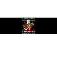 Merry Fishmas Santa Fishing Lover Christmas Holiday Ugly Sweater Bumper Sticker