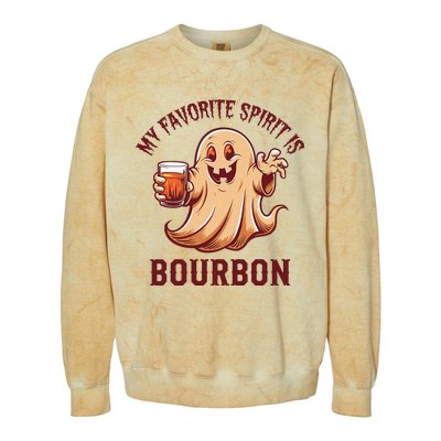 My Favorite Spirit Is Bourbon Bourbon Lover Gifts Colorblast Crewneck Sweatshirt