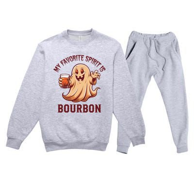 My Favorite Spirit Is Bourbon Bourbon Lover Gifts Premium Crewneck Sweatsuit Set