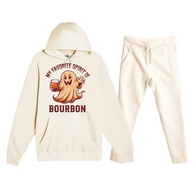 My Favorite Spirit Is Bourbon Bourbon Lover Gifts Premium Hooded Sweatsuit Set