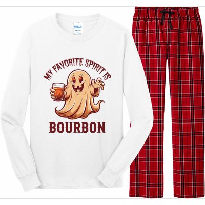 My Favorite Spirit Is Bourbon Bourbon Lover Gifts Long Sleeve Pajama Set