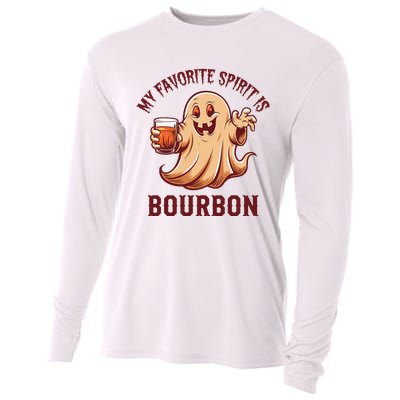 My Favorite Spirit Is Bourbon Bourbon Lover Gifts Cooling Performance Long Sleeve Crew