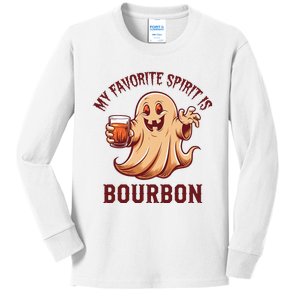 My Favorite Spirit Is Bourbon Bourbon Lover Gifts Kids Long Sleeve Shirt