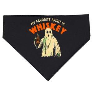 My Favorite Spirit Is Whiskey USA-Made Doggie Bandana