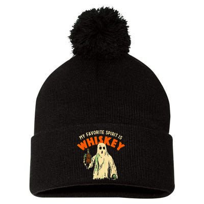 My Favorite Spirit Is Whiskey Pom Pom 12in Knit Beanie