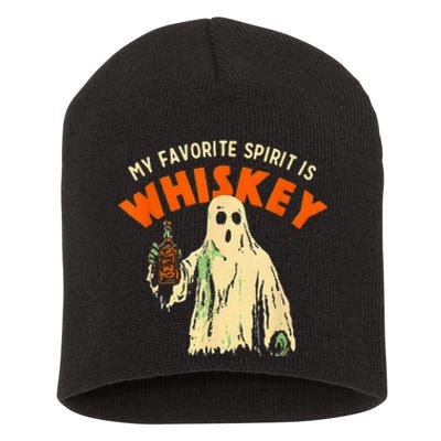 My Favorite Spirit Is Whiskey Short Acrylic Beanie