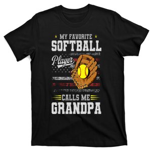 My Favorite Softball Player Calls Me Grandpa Father’S Day T-Shirt