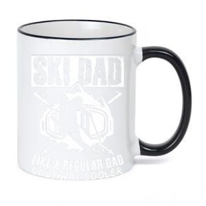 Men Funny Ski Dad Wintersport Skier Daddy Cool Skiing Dad 11oz Black Color Changing Mug