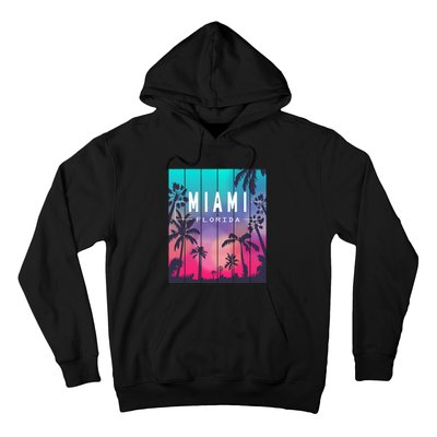 Miami Florida Sunset I Love Miami Beach Souvenir Hoodie