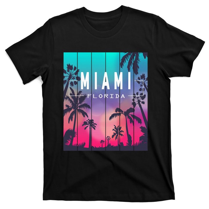 Miami Florida Sunset I Love Miami Beach Souvenir T-Shirt