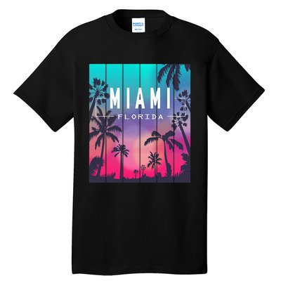 Miami Florida Sunset I Love Miami Beach Souvenir Tall T-Shirt