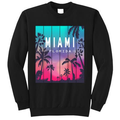 Miami Florida Sunset I Love Miami Beach Souvenir Tall Sweatshirt