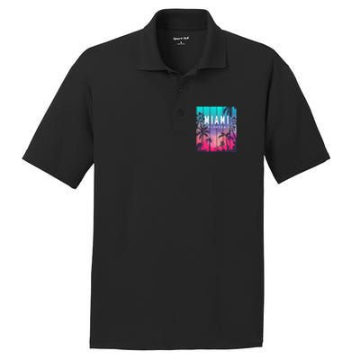 Miami Florida Sunset I Love Miami Beach Souvenir PosiCharge RacerMesh Polo