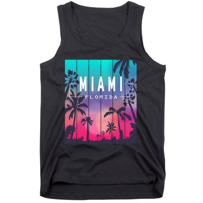 Miami Florida Sunset I Love Miami Beach Souvenir Tank Top