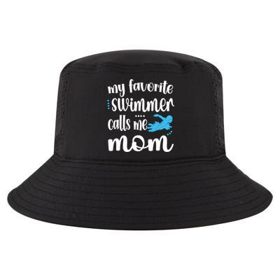 My Favorite Swimmer Calls Me Swim Mom Swimming Mama Gift Cool Comfort Performance Bucket Hat