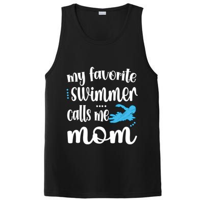 My Favorite Swimmer Calls Me Swim Mom Swimming Mama Gift PosiCharge Competitor Tank