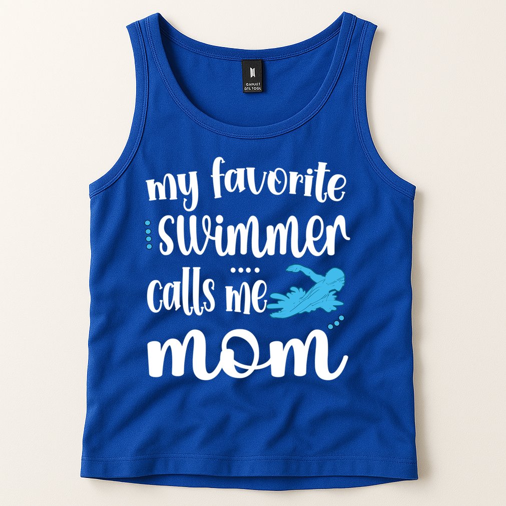 My Favorite Swimmer Calls Me Swim Mom Swimming Mama Gift Tank Top
