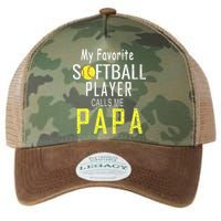 My Favorite Softball Player Calls Me Papa Father's Day Gift Legacy Tie Dye Trucker Hat