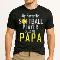 My Favorite Softball Player Calls Me Papa Father's Day Gift Cooling Performance Crew T-Shirt