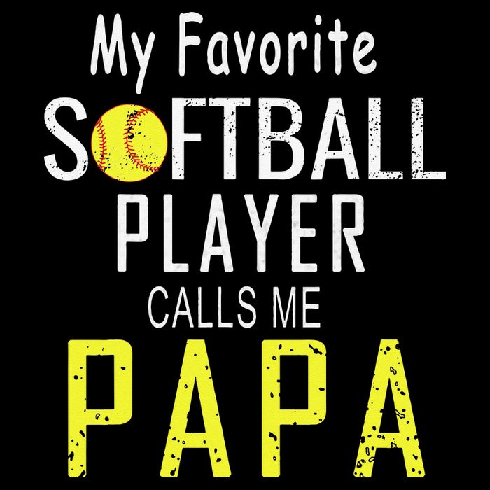 My Favorite Softball Player Calls Me Papa Father's Day Gift City Backpack