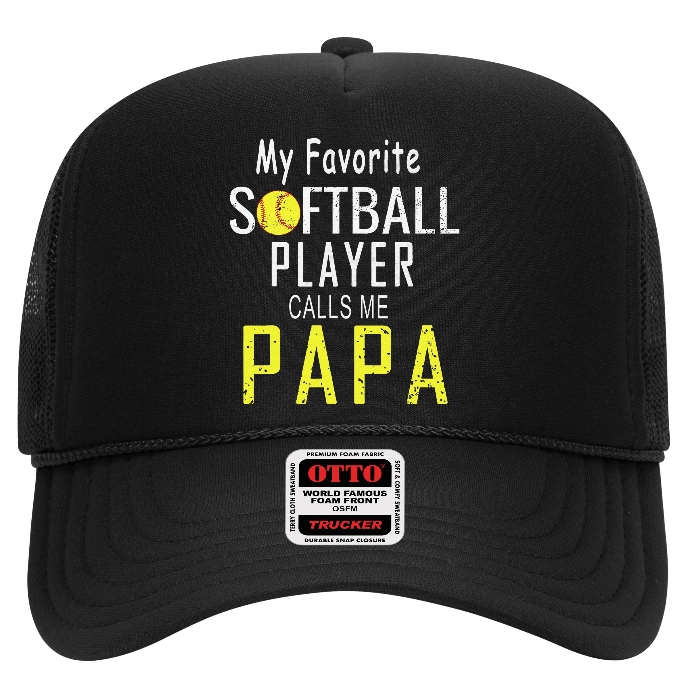 My Favorite Softball Player Calls Me Papa Father's Day Gift Hat