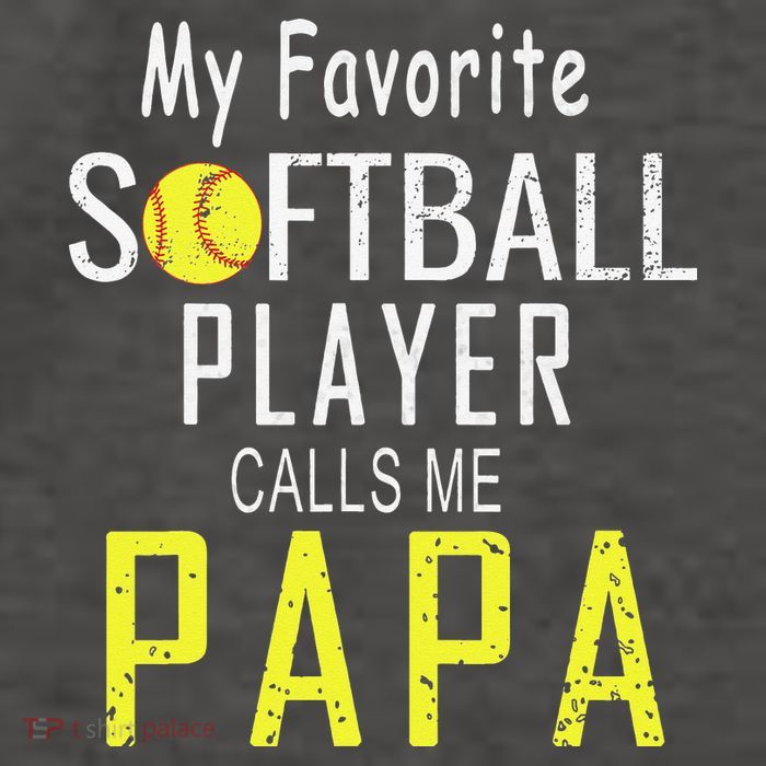 My Favorite Softball Player Calls Me Papa Father's Day Gift Vector Backpack