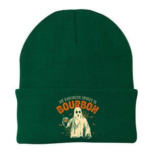 My Favorite Spirit Is Bourbon Funny Ghost Halloween Costume Knit Cap Winter Beanie