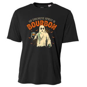 My Favorite Spirit Is Bourbon Funny Ghost Halloween Costume Cooling Performance Crew T-Shirt