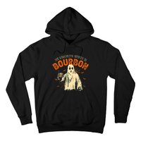 My Favorite Spirit Is Bourbon Funny Ghost Halloween Costume Hoodie