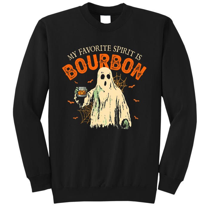 My Favorite Spirit Is Bourbon Funny Ghost Halloween Costume Sweatshirt