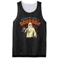 My Favorite Spirit Is Bourbon Funny Ghost Halloween Costume Mesh Reversible Basketball Jersey Tank