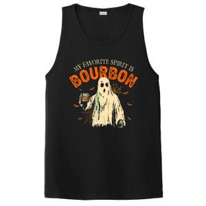 My Favorite Spirit Is Bourbon Funny Ghost Halloween Costume PosiCharge Competitor Tank