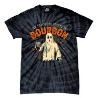 My Favorite Spirit Is Bourbon Funny Ghost Halloween Costume Tie-Dye T-Shirt