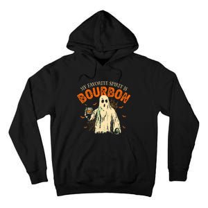 My Favorite Spirit Is Bourbon Funny Ghost Halloween Costume Tall Hoodie