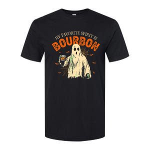 My Favorite Spirit Is Bourbon Funny Ghost Halloween Costume Softstyle CVC T-Shirt