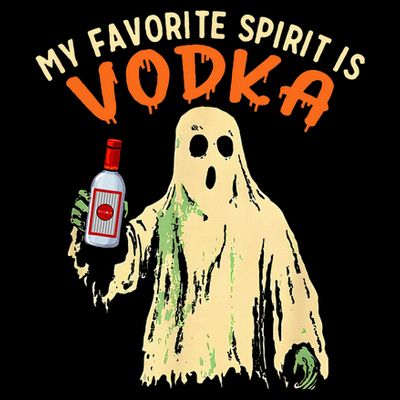 My Favorite Spirit Is Vodka Funny Halloween Party Adult T-Shirt