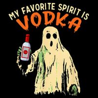 My Favorite Spirit Is Vodka Funny Halloween Party Adult V-Neck T-Shirt